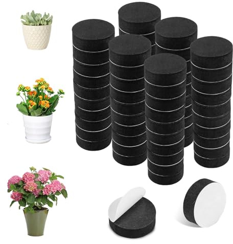 60 Schwarze Selbstklebende Topffüße 3cm rutschfest für Blumentöpfe | Pflanzentopf-Füße für Kleine, Mittlere und Große Blumentöpfe Pflanzen Drinnen Draußen(3cm )