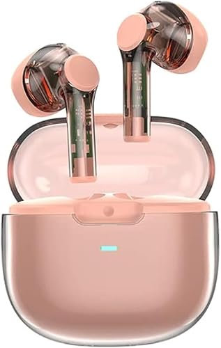 For Honor 90 90 Lite Smart 70 70 Lite 50 X7c X6b X8a X7a X6a X7b X6 X7 X8 Magic6 Magic7 Pro Earphones, T12 Pure Sound TWS Wireless Bluetooth Earbuds Headphones 5.3V Built-In Microphone (PINK)