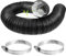 Tuyau d'évacuation d'air - Diamètre : 100 mm - Longueur : 6 m - Flexible - En PVC - Pour climatisation mobile, sèche-linge, hotte aspirante, sèche-linge - Noir