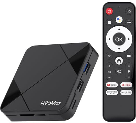 LEFFOT Android 14 TV Box, 4K Ultra HD Smart TVbox Android, 2GB RAM + 16GB ROM Android Box, Soporte HDR10, Remoto de Voz, 2.4G y 5G WiFi 6, Ethernet 100M, BT 5.4, USB 3.0, RK3518 Quad Core A53