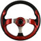 Volante Sportivo Auto,Volante a Calice Volante sportivo universale for auto da corsa PU da 13 pollici e 320 mm(C)