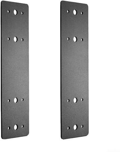 2 placas de reparación de conexión plana, chapa de acero perforada de 3 x 10 pulgadas para reforzar estantes, mesas, camas y sillas