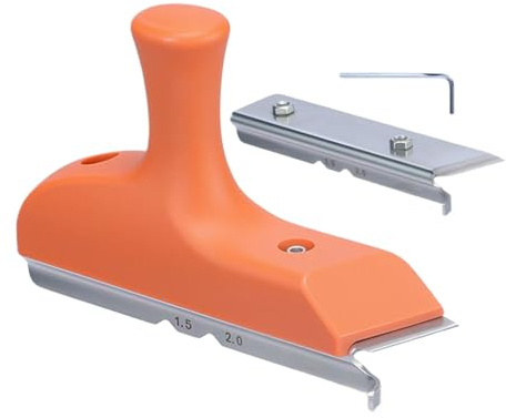 Ancsttu Recortador de Bordes de - Cepilladora Manual Para Rebabas De Cantos,Herramienta Manual Para Carpintería Con Cuchilla Biselada Para Recortar Cantos Rectos Y Curvos De Pvc Y