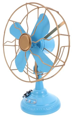PRETYZOOM Vintage Table Fan Model Metal Ornament Retro Desk Fan Decoration for Coffee Shop and Home