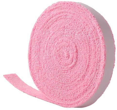 Fiocias Badminton Towel Griffband Rutschfestes Übergriff Atmungsaktiv Langlebig Schweißabsorbierend Aus Langhaarfasern für Outdoor Sport Training Tennis Badmi, Rosa