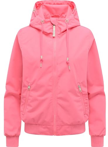 Ragwear Damen leichte Übergangsjacke wasserdichte und atmungsaktive Funktionsjacke kurz mit Kapuze Oggie YOUMODO XS-6XL