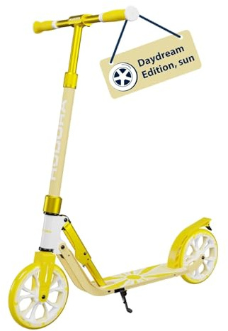 HUDORA BigWheel 205 Advanced Scooter - Daydream-Edition - für bis zu 100kg - Höhenverstellbarer & zusammenklappbarer Tretroller - Kick-Scooter für Kinder/Jugendliche & Erwachsene