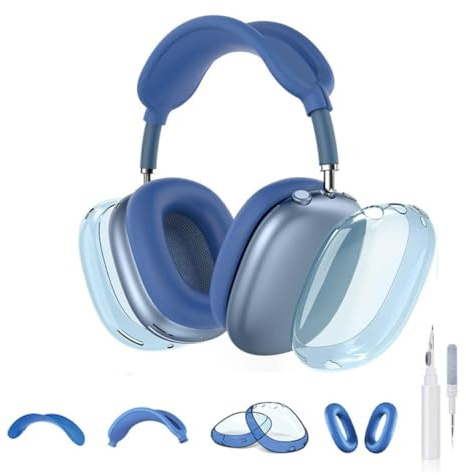 INF Silikon-TPU-Schutzhüllen-Set, 5-teilig, kompatibel mit AirPods Max – Transparent, Stoßfest, Wasserdicht