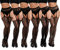 DRESHOW 6 Pares Mujeres Sexy Elástico Medias de Rejilla Medias Lencería Liguero Muslo Panti Medias Medias de Liga