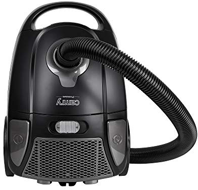 CAMRY CR 7037 Staubsauger 2300W, leiser Bodenstaubsauger 68Db mit 4 Beutel und Filter Hepa 12, 3L Beutel, Energieeffizienzklasse A, inkl. Vier Aufsätze, SUPERLEISE, Schwarz