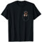 Rauhaardackel Teckel Dachshund in der Vordertasche Brust T-Shirt