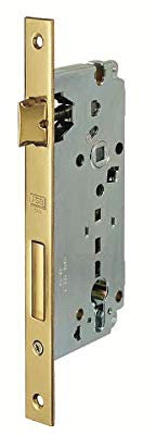 SERRATURA AGB INFILARE 852.70.03 MM. 70 A CILINDRO PORTA BORDO QUADRO OTTONATA