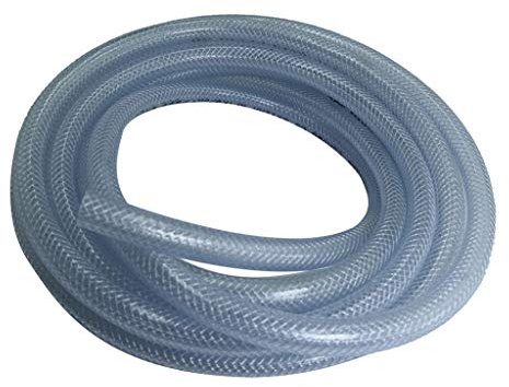 Milageto Clear Braided PVC Hose 196.85in Argon Gas Hose Meter Hose 6/8mm, 8mm