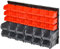 DURHAND Estantería de Almacenaje para Pared Organizador de Herramientas 33 Piezas en Total con Cajas de 2 Tamaños Diferentes Ideal para Tornillos 37,5x18x63 cm Rojo y Gris