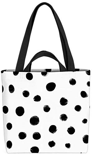 VOID Black Dots Tasche 33x33x14cm,15l Einkaufs-Beutel Shopper Einkaufs-Tasche Bag