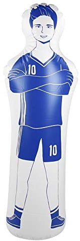 JULYKAI Soccer Dummy, Football Dummy, tragbar für Fußballzubehör Fitnessgeräte Fußballtraining Übungszubehör(Blue)