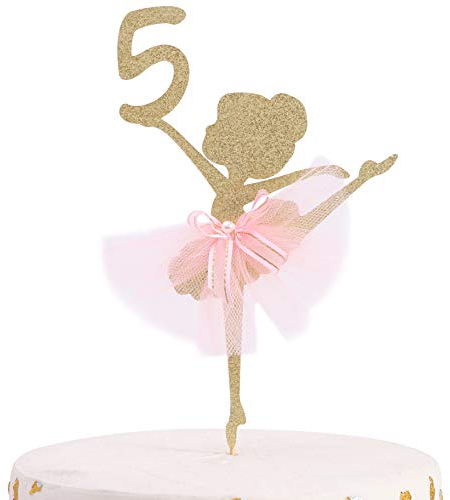 Ballet Cake Topper - Ballerina, 1 to 5 Years Old, Ballet Birthday Party, Dancing Princess, Cake Decoration, Studio Photo Props