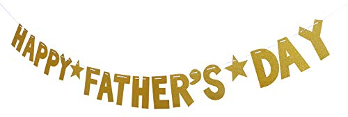 Amosfun Happy Fathers Day Banner Vatertag Girlande Wandbehang Dekoration für Vatertag Geburtstag Party Zubehör Gastgeschenke