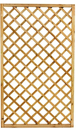 Koem Panneau grillagé rectangulaire en bois de pin imprégné en Autoclave à système modulaire combinable, livré sans support pour usage intérieur et extérieur (40 x 180 cm)