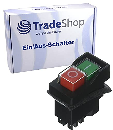 Trade-Shop An/Aus-Schalter Elektro Hauptschalter 16A 220-250V mit 5 Kontakten für Hobelmaschine Betonmischer Kreissäge Bandsäge Gehrungssäge