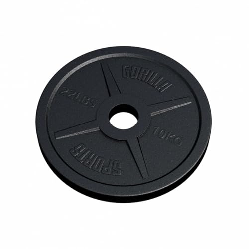 GORILLA SPORTS® Olympia Hantelscheiben - 1,25kg, 2,5kg, 5kg, 10kg, 15kg, 20kg, 25kg, 30kg Gewichte, 50mm Bohrung, Gusseisen, Einzeln/Set - Gewichtsscheiben, Hantelscheiben-Set, Hanteln