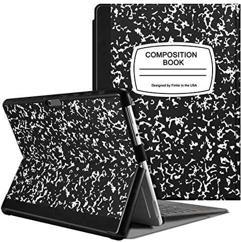 Fintie Schutzhülle für Microsoft Surface Pro 8 (2021 Version), 13 Zoll (33 cm), Harte und dünne Hülle, funktioniert mit Typ-Cover-Tastatur, Kompositionsbuch