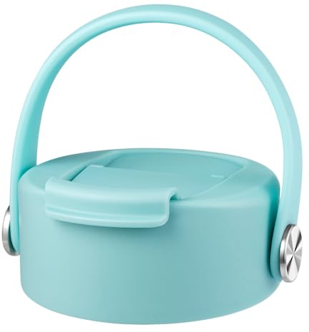 Lid Compatible with Hydro Flask 12 16 18 20 32 40 OZ Wide Mouth, Flip Lid Replacement Coffee Lids with Flex Strap Handle, Leak-proof Flask Cap for Hydro Flask Coffee Mug, Alpine