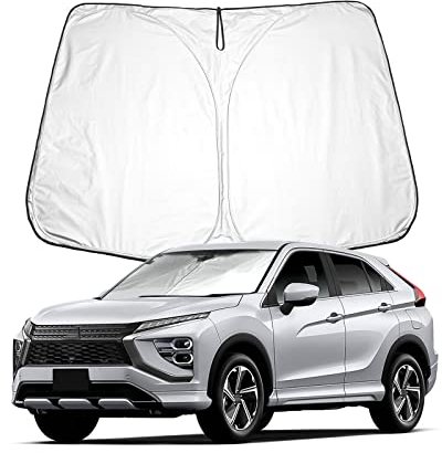 BIXUAN Sonnenschutz kompatibel mit Mitsubishi Eclipse Cross 2018 2019-2022 2023 2024 Windschutzscheibe für das Auto Frontscheibenabdeckung Windschutz für Frontscheibe Blockiert UV Abdeckung Faltbare