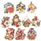 Ideen mit Herz 3-D Motive, ausgestanzt, ca. 7-10 cm, 10 Stück im Beutel | Bilder zum Basteln & Dekorieren | Grußkarten selber machen | Bildmotive für Scrapbooking & DIY-Deko (Weihnachten nostalgisch)