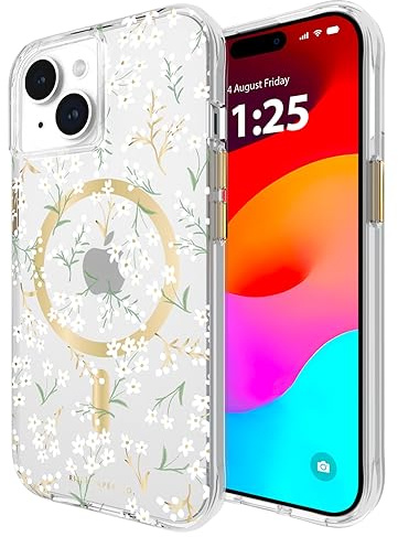 Rifle Paper Co. iPhone 15 Hülle [kompatibel mit MagSafe] [3,6 m Fallschutz] Niedliche iPhone Hülle 6,1 Zoll mit Blumenmuster, Anti-Kratz-Technologie, stoßfestes Material, schmale Passform – Petite