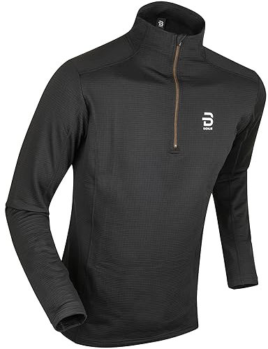 B DÆHLIE Daehlie Herren Half Zip Grid Longsleeve, Black, XXL