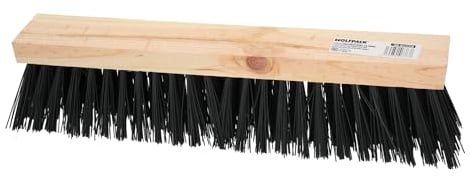 WOLFPACK LINEA PROFESIONAL Brosse balayeuse industrielle en fibre PVC Support bois 50 cm (sans manche)