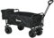 Outsunny Carro de Jardín con Bolsa Térmica Desmontable Carro para Playa Plegable con Longitud y Ángulo del Mango Ajustables y Bolsa de Transporte Carga 100 kg para Compra Negro