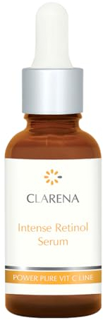 Clarena - Intensives Retinolserum 30 ml - Intense Retinol Serum - Das Serum enthält 0,3% reines Retinol - Hydrierter Retinol - Niacinamid - Hyaluronsäure - Vitamin E