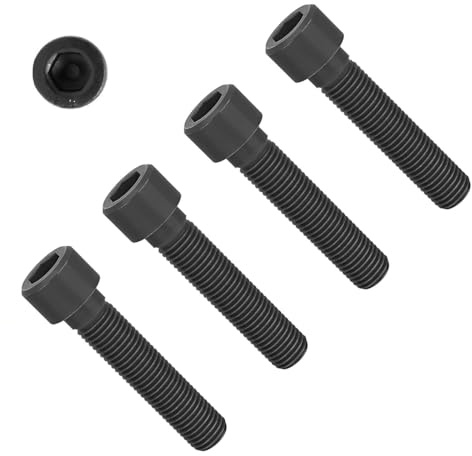 TERF® M4 X 16mm Hex Socket Cap Head Machine Screws Self Colour Black High Tensile Grade 12.9 Machine Screw M4 (4mm) X 16mm Allen Key Hexagonal Socket cap Bolts - Pack of 20