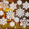 36pcs Snowflakes Christmas Tree Decorations - Silver Snowflake Ornaments Glitter Plastic Snow Flakes Ornaments for Winter Wonderland Christmas Tree