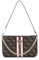 GUESS Damen Noelle Mini Top Zip Shoulder Handtasche, Braunes Logo