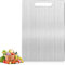 Pavlleen Tagliere in acciaio inox,Tagliere in Titanio per Cucina,Tagliere in titanio,Igiene e Durata Tagliere,per tagliare carne,pane,verdura,frutta (34 x 23 cm)