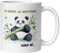 Panda Tasse süß mit Bambus | Lustige Tier Tasse mit Panda Motiv und Schmetterlingen | Niedlicher Kaffeebecher für Büro Schule Zuhause | Geschenkidee für Kinder Frauen Männer Tierfreunde Frühstück