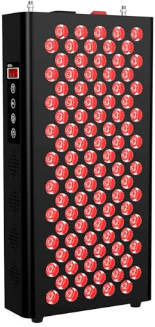 Infrarottherapie Red Light Therapy Panel, 100-LEDs 500W Rotlichttherapiegerät für Körper Gesicht mit Timer, 660nm&850nm Rotlichtlampe Infrarotlampe für Erholung Verbessern Schlaf Schmerzlinderung