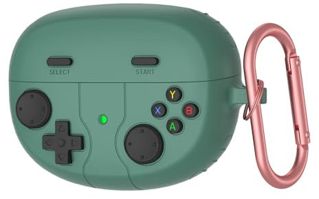 JZ Wireless and Wired Charging Classic Game Player Design Case for Bose Ultra Open Earbuds Case Cover 2024 - Eco-Friendly Silicone Protective Cover with Keychain -Green