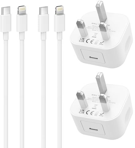 20W iPhone Charger Fast Charge [MFi Certified] 2Pack USB C Plug with USB C to Lightning Cable 6FT, Power Adapter for Apple Charger and iPhone Charging Cable for iPhone14 13 12 11 Pro/Pro Max/Plus/mini