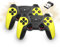 XIXIMENG Manette de jeu sans Fil USB pour Multijoueur,Double Shock contrôleur sans fil,2.4G avec récepteur Gamepad Joystick pour Linux/PC/Android/Windows/TV,Plug & Play Manettes à effet Hall (Jaune)