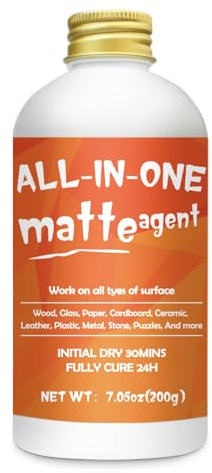 1DFAUL 200ml Decoupage Glue Matte Finish, Varnish & Sealer (Matte) | Quick Dry, Anti Scratch & Wear Resistant, Waterproof, All in One Craft Glue for Wood, Paper, Clay, Fabric & More