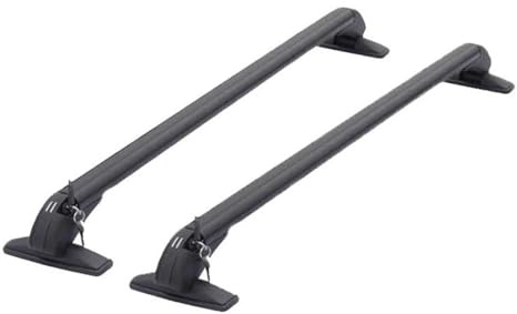 SYLTER Dachträger 1 Paar Universal Fahrzeug Mit Schloss Auto Dach Montage Rack Schiene Bar Schwarz Aluminium Gepäck Träger Top Änderung Teil gepäckträger(C)