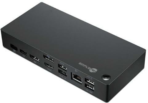 SIMPLETEK - Thunderbolt USB-C Dockingstation kompatibel mit Lenovo Yoga L14 L15 E14 E15 E16 Gen 2 3 4 5 6 7 8 9 10 | Netzteil + Kabel enthalten (überholt)
