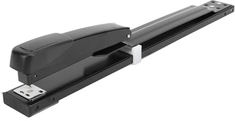 GLOGLOW Långarmshäftare, Stationära Häftapparater Förlängd Häftapparat, 39 Cm Räckvidd, Kapacitet på 20 Ark, Bärbar Skrivbordsdesign för Kontorsskola Hemdokumentbindning Långarmshäftare, ABS och Järn