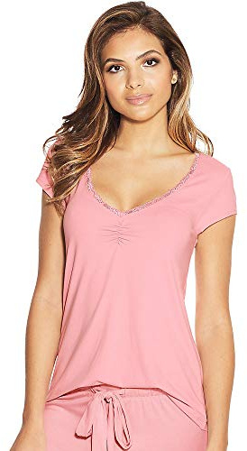 Maidenform Women's Prima Ballerina Lace Trim Cap Sleeve Top
