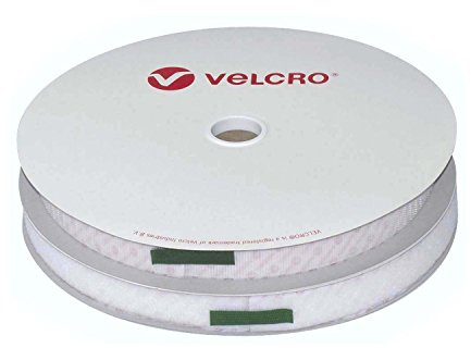 White PS18 Self Adhesive Hook and Loop Tape for PVC Vinyl 50mm Wide