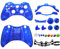 OSTENT Juego de Carcasa y Botones de Carcasa de Repuesto Compatible con el Controlador inalámbrico Microsoft Xbox 360 - Color Azul